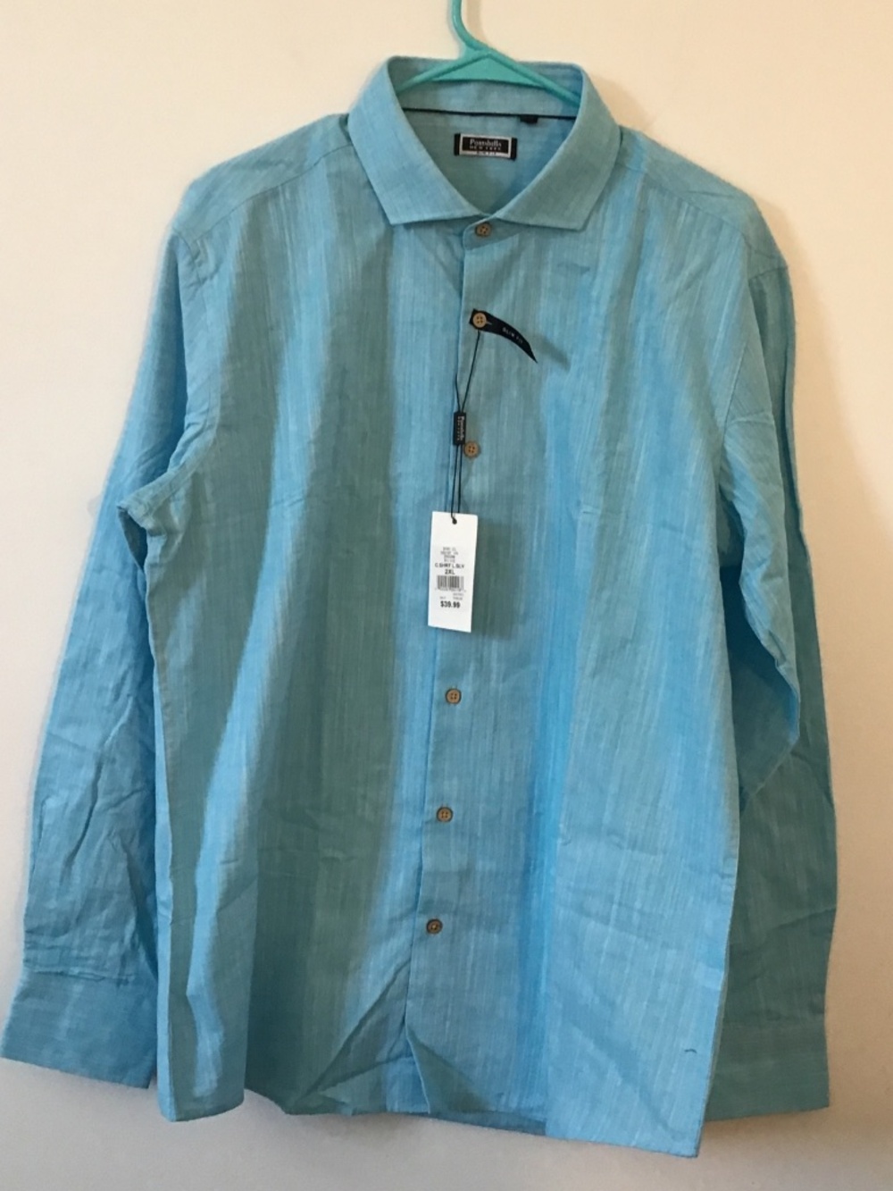 Mens Portabella New York Slim Fit Button-Up Shirt Size 2XL